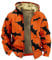 KONG JIMFAN Puffer Jacke Herren Hoodie Y2k Jagdbekleidung Herren Teddyfleece Jacke Herren Männer Jacken Winter Sportjacke Vintage Hoodie Herren Regenjacken & -Mäntel Reserved Jacke(Orange,XXL)