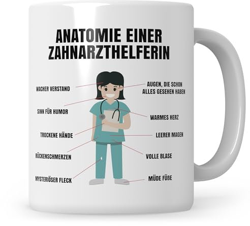 Sweetify Zahnarzthelferin Tasse, Zahnarzthelferin Geschenk, Kaffeetasse Zahnarzthelferinnen
