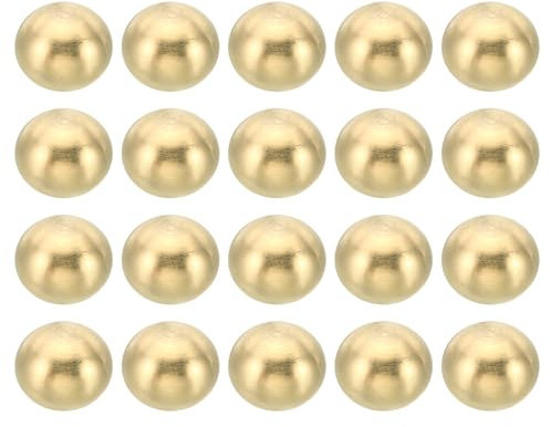 PATIKIL M4x0.7 Thread Cap Nuts Knob, 20 Pack Brass Ball Lamp Decoration Screw Caps Nut Cover Nut for Furniture Lighting or DIY Project 10mm