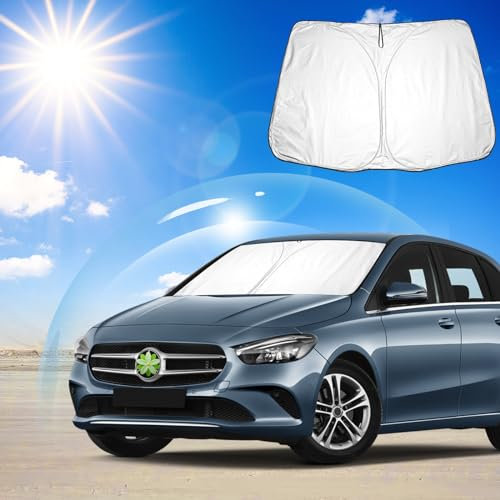 Ruiya Parasol para Parabrisas Delantero Compatible con Mercedes-Benz B-Classe W247 2020-2024 2025 Parasol Coche Delantero Anti UV Rayos Parabrisas de Coche Parasol para B-Classe Accesorios