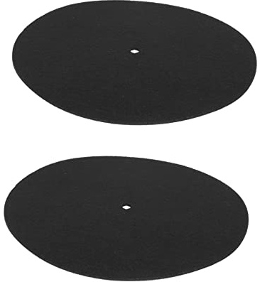 Gadpiparty 2 Stück Vinyl Schallplattenmatte 27cm ø 3mm Plattenspieler Schutzpolster Rutschfestes Langlebiges Plattenteller Pad Für Musikinstrumente Und Dj Equipment