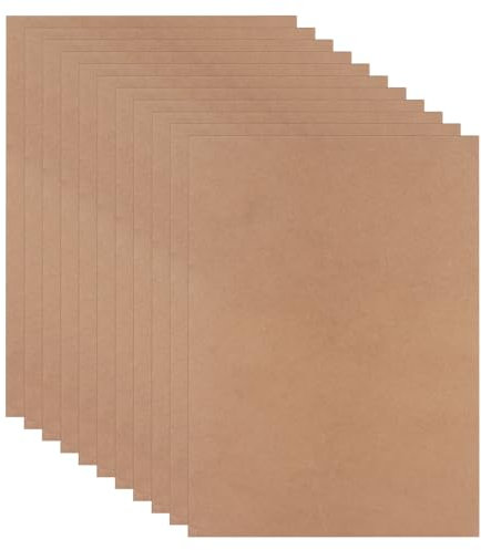 ASelected 10Pcs A3 MDF Wood Boards 2Mm Medium Density Fiberboard,MDF Blank Sheets for Crafts,Laser Engraving, Painting, Home Decor, DIY Projects, Modelling, Drawing, Fretwork (420X300MM)