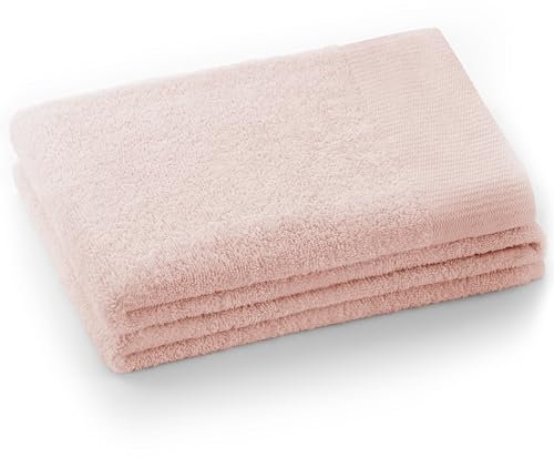 AmeliaHome Handtuch Hellrosa 50x100 cm 100% Baumwolle Qualität Saugfähig Rosa Amari