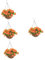 Cabilock 4 Stück hängende Korbgirlande Hanging Basket einhängekorb Kunstpflanzen im Freien Weingirlande Outdoor-Dekor Blumentöpfe Unabhängigkeitstag hängende Dekoration hängender Blumenkorb