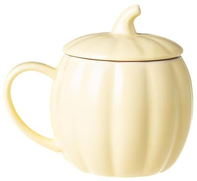 Tasse Citrouille | Tasse D'automne Avec Couvercle | Tasse de Voyage En Céramique En Forme de Citrouilles Pour Café, Lait Et Thé | Jolies Tasses de Citrouille D'Halloween Pour Cadeau de Vacances