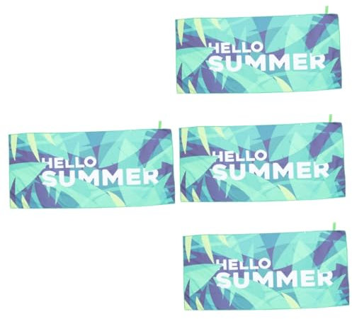 Cabilock 4piezas Toalla De Playa Reutilizable De Microfibra De Gran Rápida Secado y Diseño para Piscina y Fiestas