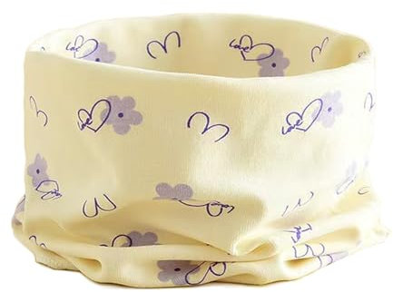 ENSTAB Baby Schal Baumwolle Loop Schal Kinder Baby Loop Hals Wärmer Schlauchschal Mädchen und Junge (A-Violette Blume)