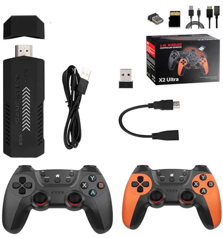 Meiurlex X2 Ultra Retro Console Nostalgie Game Stick con 40000+ giochi, Plug and Play Game Stick 4K HDMI 128GB TV console di gioco Stick per adulti