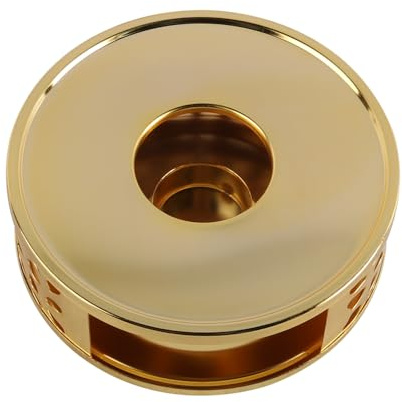Tiardey Teapot Warmer Stainless Steel Tea Warmer with Candle Holder Candle Heater for Heating Tea Coffee Milk Universal