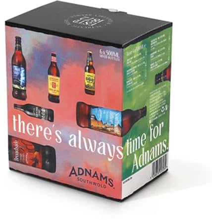 Adnams 6-Bottle Beer Selection Box | Mixed Case of 6 Popular Beers | 500ml Bottles | Includes Ghost Ship, Broadside, Explorer & More | Great Beer Gift Set