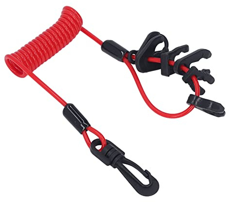 KooingTech Outboard Kill Switch, Outboard Motor Kill Stop Switch, Outboard Engine Ignition Emergency Key Lanyard Rope with 7 Keys
