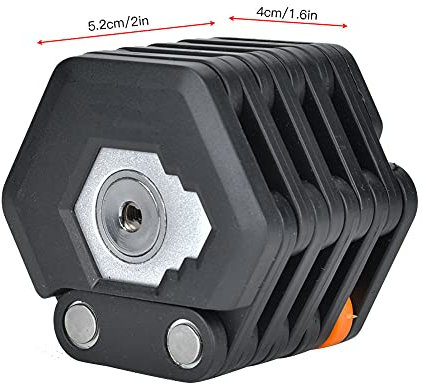 Lybunair High Security Antitheft Folding Lock with Key Chain, Portable Compact Adjustable Length for Mountain Bikes Electric Scooters Road Bikes City Bikes Electric Bikes