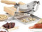 Food Cutter, Traditional Chinese Medicine Guillotine Knife, Stainless Steel Blade, Manual Radiused Biltong Slicer with Stainless Steel Tray, Astragalus and Ganoderma Lucidum Herbal Knife