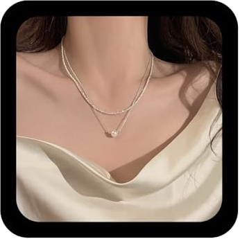 Inilbran Boho Schleierkraut Halskette Choker Glitzernde Kette Choker Halskette Schwimmende Perlenketten Glitzernde Halsketten Kette Für Frauen