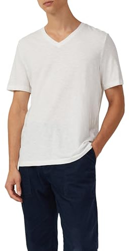 s.Oliver T-Shirt aus Baumwolle mit V-Ausschnitt (DE/NL/SE/PL, Alphanumerisch, XL, Regular, Regular, weiß)