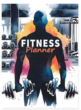 Fitness Planner | Exercise Journal,Daily Notebook Health Tracker for Training Bodybuilding Progress Men Personal Home Gym
