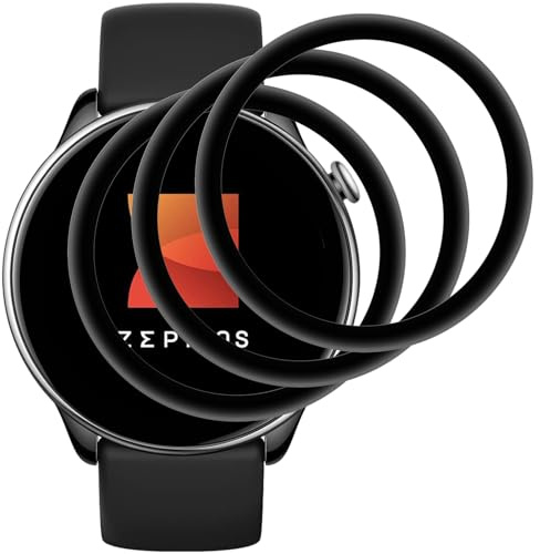 IQShield Protector de Pantalla para Amazfit GTR Mini 43mm Cristal Templado, HD Cobertura Completa, Sensible al Tacto, Sin Burbujas, Vidrio Templado para GTR Mini 43mm, 3 Piezas