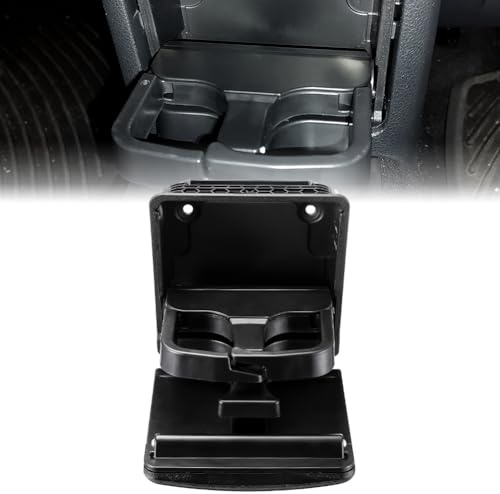 GEARMONSTER Getränkehalter der hinteren Armlehne Hinten für VW EOS Golf V Golf VI Jetta III Autotassenhalter Armlehnenbecherhalter, Schwarz