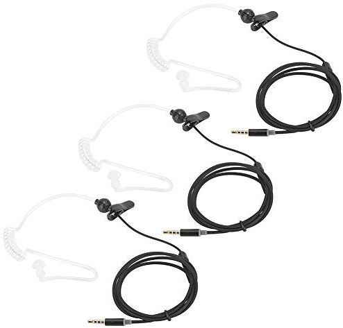 BONKZEBU Professionelles Headset mit Rauschunterdrückung und Mikrofon für Mobiltelefone, 3 Sets Secret Tube-Kopfhörer, nach Strenger Qualitätskontrolle Gefertigt, 100 Cm Kabellänge