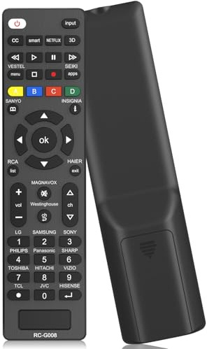 Telecommande Universelle pour Samsung, LG, Sony, Panasonic, HAIER, Toshiba, Philips, Smart TV (Noir)