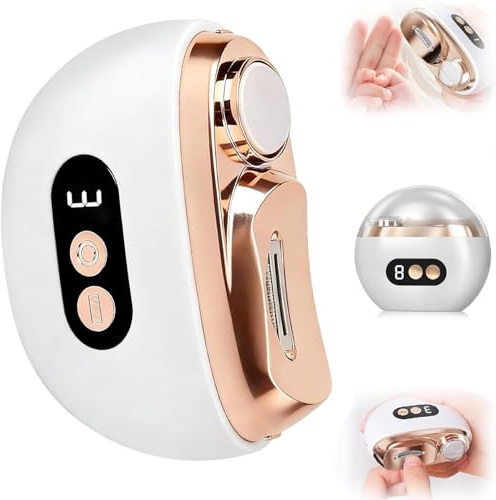3 in 1 Automatic Electric Nail Clipper, Rechargeable Automatic Nail Cutter with 3 Speeds, Rechargeable Nail Trimmer with Polisher LED Light Debris Collector for Seniors Adults Babys HomeTravel