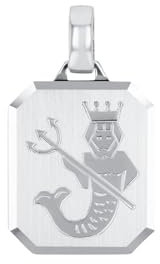 Amor Motivanhänger 925 Sterling Silber Unisex Damen Herren Anhänger, 2,7 cm, Silber, Wassermann, Kommt in Schmuck Geschenk Box, 9069910