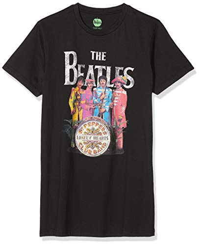 The Beatles SGT Pepper Black Unisex T-Shirt (Black, Medium)