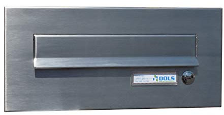 CD-2 Frontale in acciaio inox per cassetta postale con campanello e targhetta portanome (160x350 mm) - LETTERBOX24.de