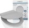 SCHÜTTE WC-Sitz SLIM mit Absenkautomatik und Schnellverschluss aus Duroplast, Toilettendeckel mit 175kg Belastbarkeit, Toilettensitz mit Brille, Klodeckel für WC, Klobrille Grau