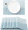 OUME Platzsets 6er Set,rutschfest Abwaschbar Tischsets Tischmatte PVC Abgrifffeste Hitzebeständig Platzdeckchen,Schmutzabweisend und Waschbare,Platz-Matten für Küche Speisetisch (Blau)