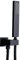 ENGA Bathroom Square Matte Black Solid Brass Hand Held Shower Head with Wall Connector and Hose System Wall Mount Handheld Showerheads Set