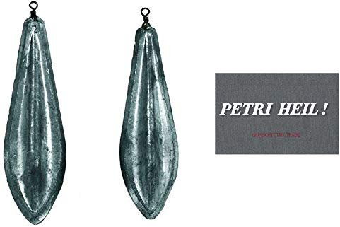 2 Stück Meeresblei Brandungsblei 100, 120 oder 140 Gramm von Jenzi + gratis Petri Heil! Aufkleber (140 Gramm)