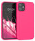 kwmobile Case Compatible with Apple iPhone 12 mini Case - Soft Slim Protective TPU Silicone Cover - Neon Pink