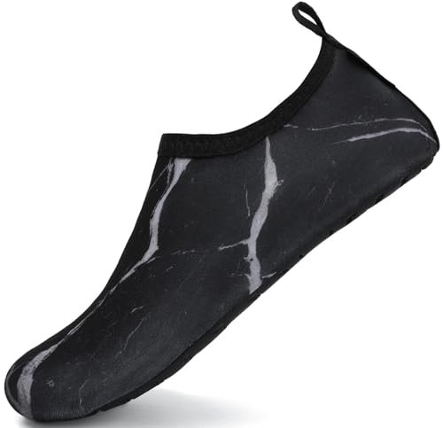 SAGUARO Badeschuhe Herren Wasserschuhe Damen Strandschuhe Schnelltrocknend Schwimmschuhe Licht Weich Aquaschuhe Neoprenschuhe Hausschuhe Ruß Gr.44/45