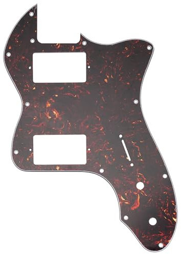 Musiclily Pro 12 Löcher Bedeckt HH Gitarren Schlagbrett Pickguard für USA/Mexico Fender 72 Tele Thinline Style E-Gitarre, 4-lagig Tortoise Shell