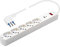 POLY POOL - PP2536 Ciabatta Multipresa Elettrica 5 Prese Schuko Multistandard Bivalent 10/16A + 2USB (A+C)- Spina Salvaspazio 10A - Multipresa con 1 Interruttori - Ciabatta con Interruttore Bianca