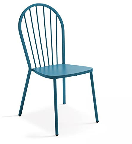 Oviala Bistrostuhl aus Metall, Pacific Blue