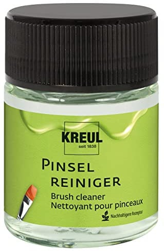 KREUL 86170 - Pinselreiniger, 50 ml, biobasierter Pinselreiniger auf Zellulosebasis, geruchsarm, lösungsmittelfrei, biologisch abbaubar, reinigt schonend Pinsel & Malwerkzeuge