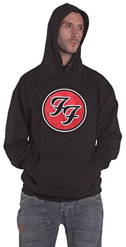 Foo Fighters Kapuzenpullover FF Band Logo Nue offiziell Herren Schwarz Pullover L
