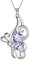 Aurora Tears Lila Schmetterling Herz Halskette Frauen 925 Sterling Silber Tier Schmetterlinge Juni Erstellt Alexandrit Anhänger Schmuck DP0307U