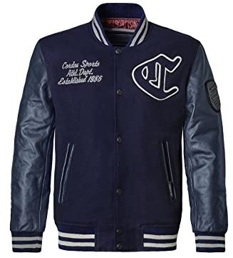 Cordon Sport Herren College Lederjacke Team (as3, alpha, xx_l, regular, regular, true blue)