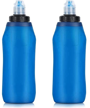TsoLay 2 x 500 ml Wasserfilter Flasche Wasserfilter Strohhalm weich faltbar Outdoor gefiltert Wasserbeutel für Sport Camping Wandern Radfahren