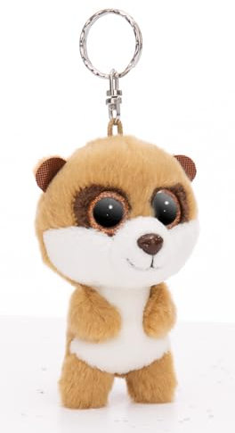 NICI Schlüsselanhänger GLUBSCHIS Erdmännchen Speeky 9cm braun - Stofftier Begleiter Kuscheltieranhänger mit Schlüsselring für Schlüsselband, Schlüsselbund & Schlüsselhalter