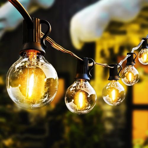 AVANLO LED Lichterkette Außen 9.1M/30FT Terrasse Lichterkette Outdoor Bruchsicher 16+1 G40 Glühbirnen Wasserdicht für Garten,Balkon,Hochzeiten,Partys Lichterkette Kugeln Innen