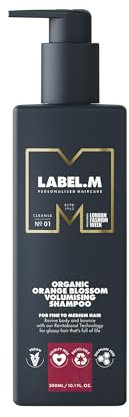 LABEL.M Organic Orange Blossom Volumising Shampoo 300ml – With Recyclable Pump