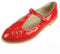 Women's On Flats Shoes Ladies Red Leather Mary Jane Pumps, UK Sizes 3-7, Rounded Toe, Adjustable Buckle Strap for Woman Comfort Soft. (RED, UK Footwear Size System, Adult, Men, Numeric, Medium, 6)