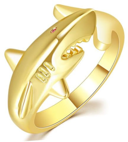 SAFIGLE Offener Ring Meeresräuber Schmuck Verstellbarer Ring Für Frauen Damenringe Kupfer Statement Ringe Einfache Ringe Mädchen