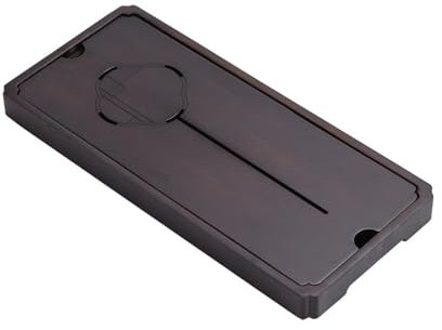 SYALEO Plateau à thé en Bambou, Gongfu Chinois, boîte de Table avec Stockage d'eau, Plateau de Service à thé Kungfu Chinois Vintage pour Le Bureau et la Maison