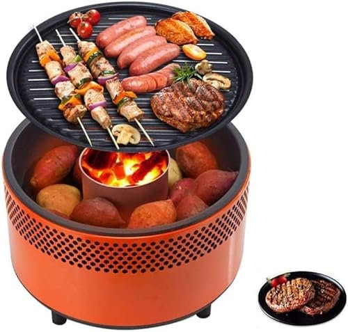 Holzkohlegrill, Carbon Oven Mini Home Rauchfreier tragbarer Grill Winddichtes Grillregal