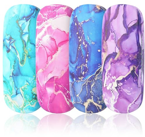 JANYUN Brillenetui, 4 Stück Brillenetui Hardcase Tragbare Brillen Etui Hartschalen für Damen und Männer